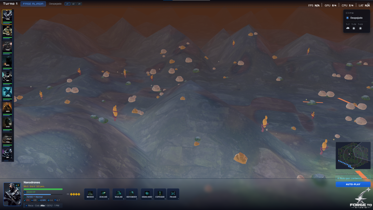 Ground combat on volcanic terrain